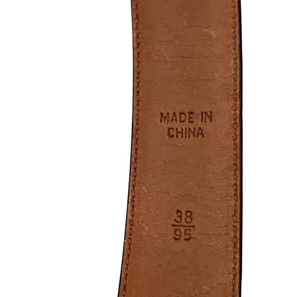 POLO RALPH LAUREN Croco emboss leather belt sz 38 - Picture 5 of 5
